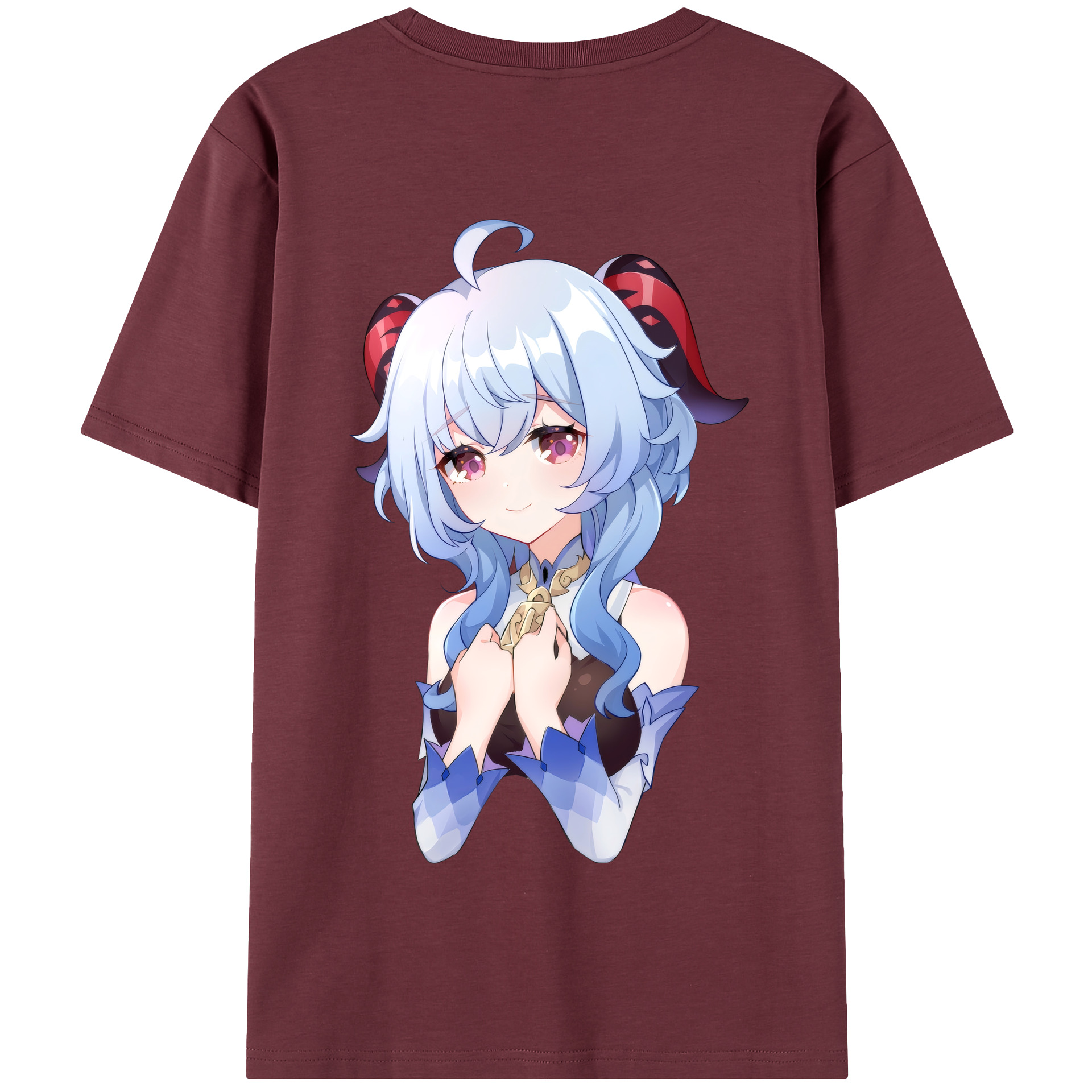 げんし神 甘雨 かんう genshin Ganyu 綿100％半袖Tシャツ（背面プリント）